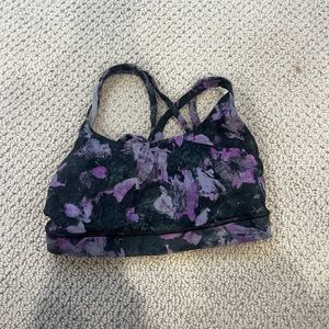 lululemon Energy Bra size 4 purple floral